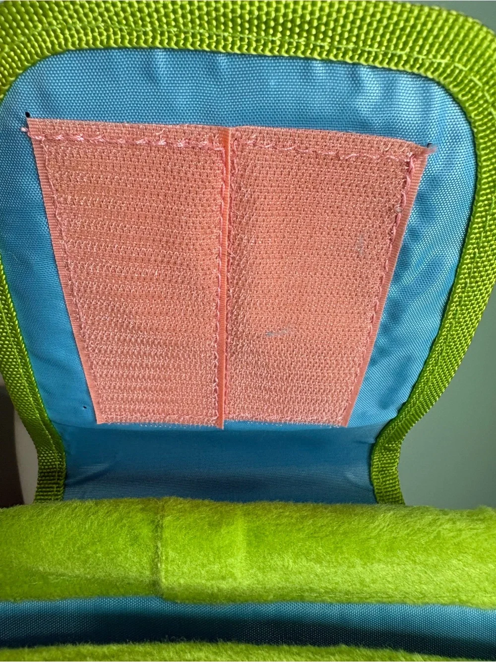 Green Paisley Baby Tote Bag with Bright Trim